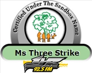 YR925 FM - Under The Sandbox Tree Certified Name: Ms Three Strike (Grisha HEYLIGER-MARTEN)